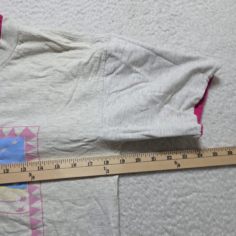 Vintage 80's T-Shirt Nature Grafic Print Distressed Faded - Picture 6 of 9